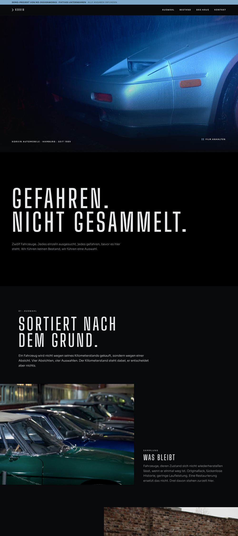 Die Seite auf einem Laptop