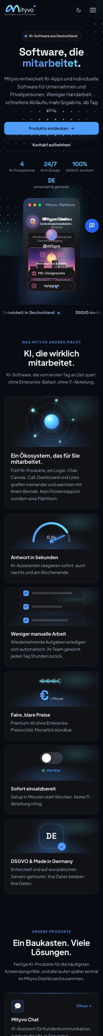 die Mityvo-Plattform auf einem Smartphone