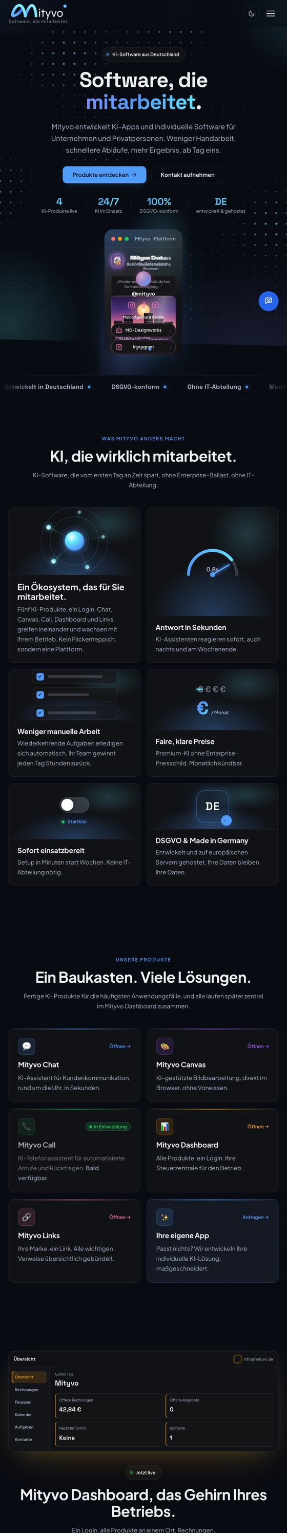 die Mityvo-Plattform auf einem Tablet